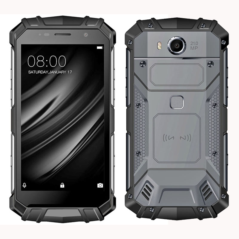 5.2 inch FHD 1920*1080 4G LTE Networks Android 8.1 Fingerprint NFC Octa-core 2.5GHz 21Mpxls Camera 6GB ram + 64GB ROM rugged phone waterproof phone rugged smartphone outdoor phone